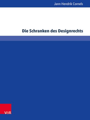 cover image of Die Schranken des Designrechts